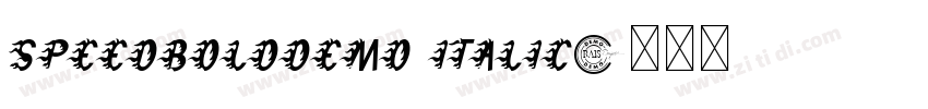 SpeedBoldDemo Italic字体转换